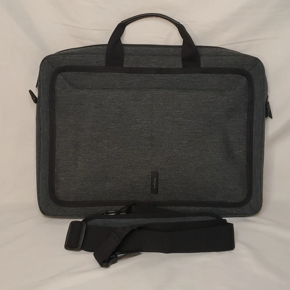 Targus Laptop Bag Tweed Gray Shoulder Strap Like New 16